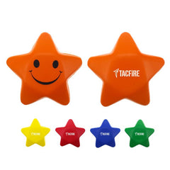 10 Smiley Five-Pointed Star Pressure Balls