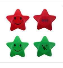 10 Smiley Five-Pointed Star Pressure Balls