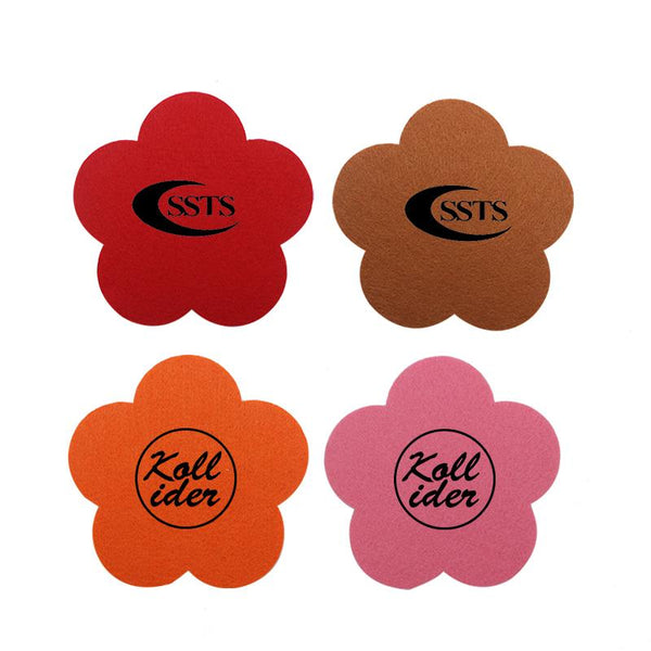 Flower Shaped Felt Coasters