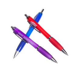 Coloured Ballpoint Pen With Metal Clip