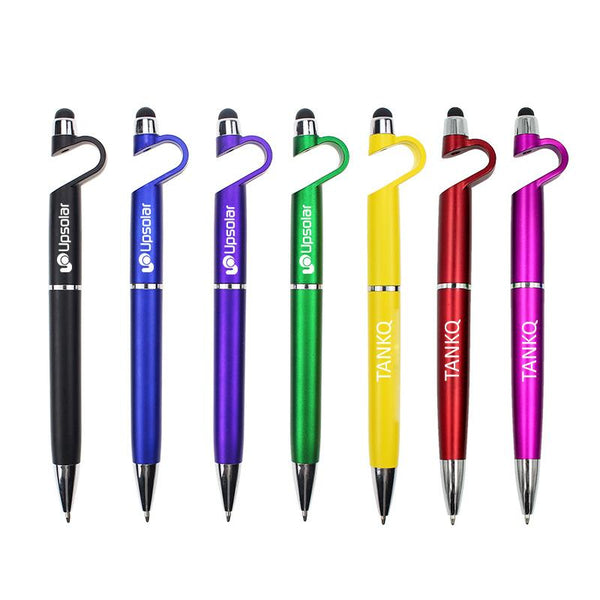 Dual-Use Ballpoint Pen With Mobile Phone Bracket