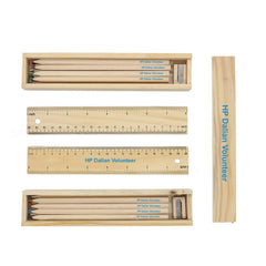 12-Piece Colour Pencil, Sharpener And Ruler Set In Box
