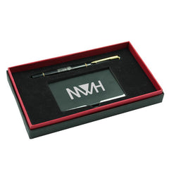Metal Name Card Holder And Pen Set