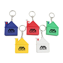 House Keychain With Tape Measure