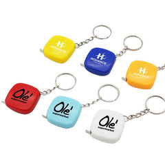 Mini Square Keychain With Tape Measure
