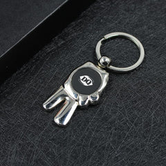 Metal Keychain With Peace Sign