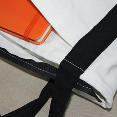 Thick Zippered Canvas Bag With External Pocket