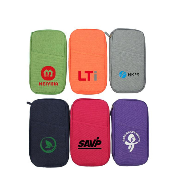 Multifunctional Travel Document Pouch With Zippered Closure