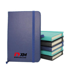A6 Notebook With Pu Leather Cover, Elastic Band Closure And Pen Holder