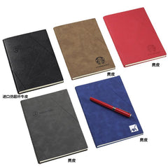 Business Paperback Notebook With Imitation Leather Cover And Diagonal Line Pattern