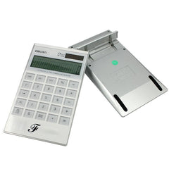 White Solar Powered Calculator