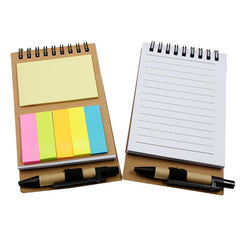 Notepad Set With Spiral Bound Kraft Paper Cover