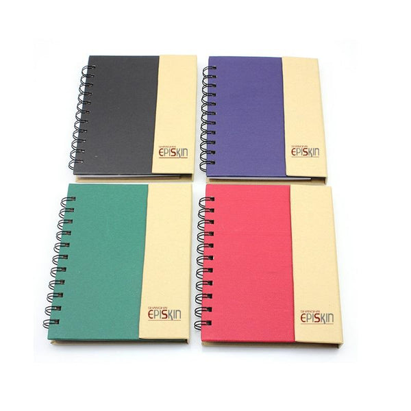 Large Notebook Set With Coloured Cover And Vertical Flap