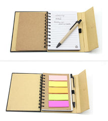 Large Notebook Set With Coloured Cover And Vertical Flap