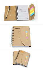 Notebook With Kraft Paper Cover And Curved Flap Closure