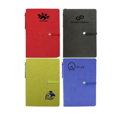 Notebook Set With Pu Leather Cover And Elastic Band Closure