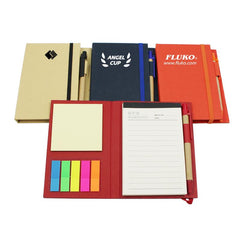 Notebook Set With Elastic Band Closure And Pet Sticky Flag Pads