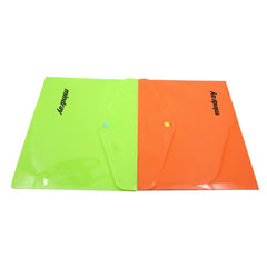 Coloured Envelope-Style A4 Document Holder With Snap Fastener