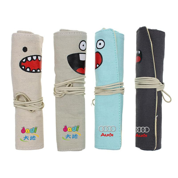 Emoji Design Roll Pencil Case