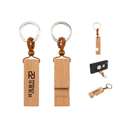 Wooden Phone Holder Keychain