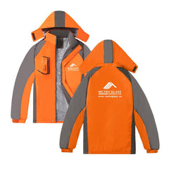 Zippered Long-Sleeved Waterproof Jacket With Lining