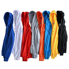 Zippered Long-Sleeved Terry Cloth Jacket With Hood