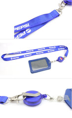 Work Lanyard And Id Card Holder Set With Retractable Reel